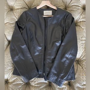 ARITZIA BABATON Black Leather Jacket. Size L.